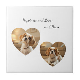 Azulejo Heart-Shaped Dog Design – “Happiness on Four Paws”