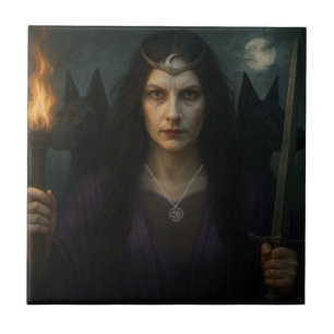 Azulejo Hecate, diosa de la encrucijada