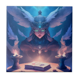 Azulejo Hechicera preparándose para lanzar un hechizo