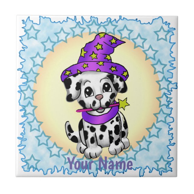 Azulejo Hechicero hada perro  (Frente)