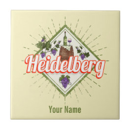 Azulejo Heidelberg am Neckar Alemania Retro Vintage