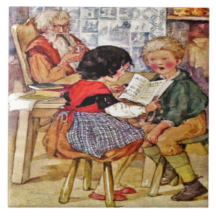 Azulejo Heidi Reading Jessie Wilcox Smith
