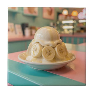 Azulejo Helado de plátano de resina Tienda de helados re