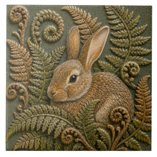 Azulejo Helechos de conejo del bosque