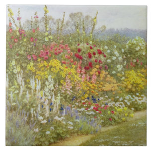 Azulejo Helen Allingham Viste Una Frontera Herbácea