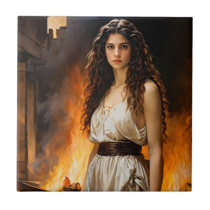 Azulejo "Helen intemporal: La catalizadora de Troy"