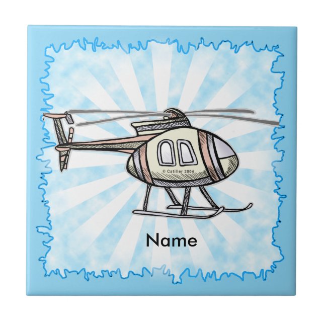 Azulejo Helicóptero ajetreado (Frente)
