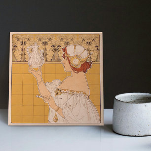Azulejo Henri Privat-Livemont Wall Decoración Art Nouveau
