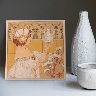 Azulejo Henri Privat-Livemont Wall Decoración Art Nouveau