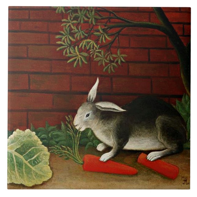 Azulejo Henri Rousseau - Conejo (Frente)