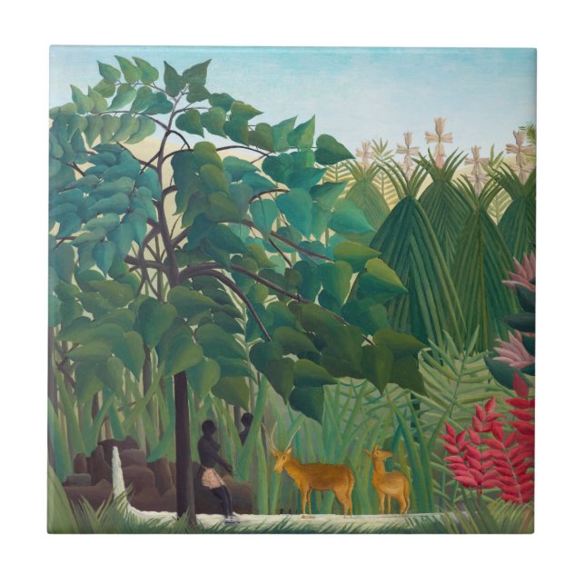 Azulejo Henri Rousseau - La cascada (Frente)