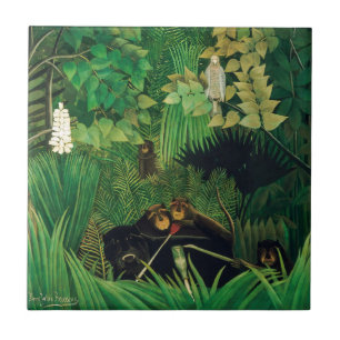 Azulejo Henri Rousseau - Los alegres bromistas