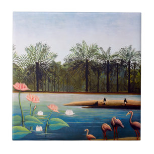 Azulejo Henri Rousseau - Los flamencos