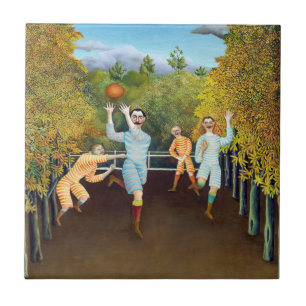 Azulejo Henri Rousseau - Los jugadores de fútbol