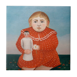 Azulejo Henri Rousseau - Niño con una muñeca