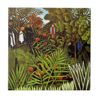 Azulejo Henri Rousseau - Paisaje exótico Arte de la jungla