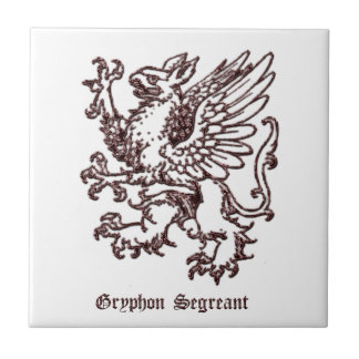 Azulejo Heráldica medieval Gryphon segreant