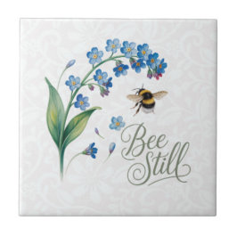 Azulejo Herencia | Floral Botánico de Acuarela Abeja Quiet