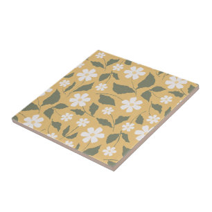 Azulejo Herencia Moderna Floral Margarita y Verde Buttersc