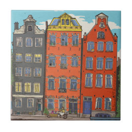 Azulejo Herengracht Canal Amsterdam Países Bajos