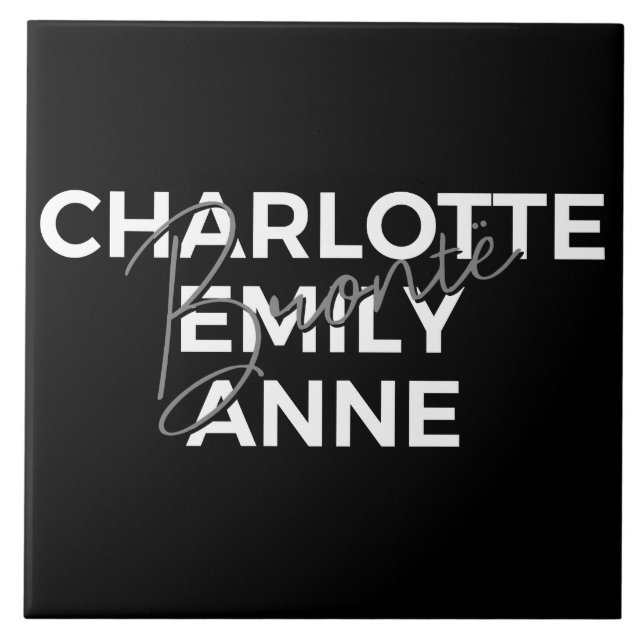 Azulejo Hermanas Brontë II - Charlotte & Emily & Anne (Frente)