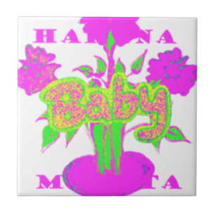 Azulejo Hermosa Bebé Asombrosa Floral Inspiradora Rosa