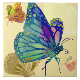 Azulejo Hermosa Belleza Mariposa Cerámica Cocina Tile