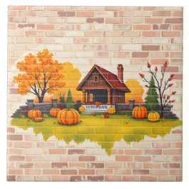 Azulejo Hermosa caída popular feliz de Acción de Gracias