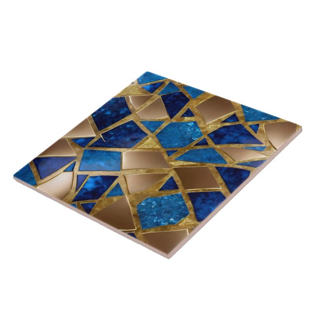 Azulejo Hermosa colección de oro de moda Ocean Blue (Lado)