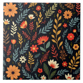 Azulejo Hermosa Colección Popular Floral Vintage