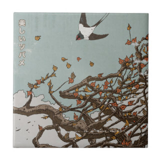 Azulejo Hermosa golondrina japonesa