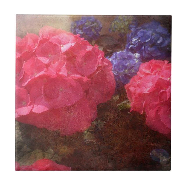 Azulejo Hermosa Hydrangea (Frente)