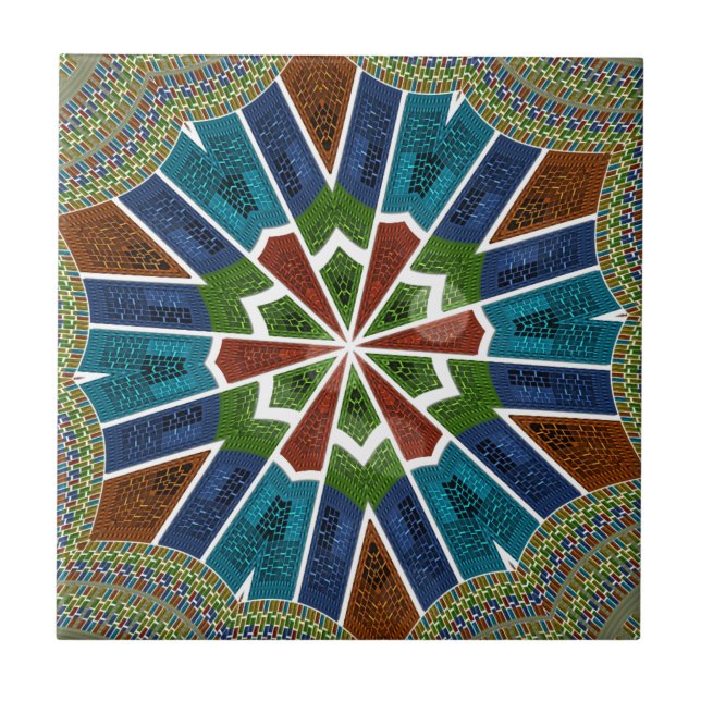 Azulejo Hermosa imagen de diseño textil de moda en Asia (Frente)