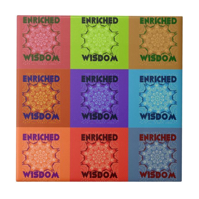 Azulejo Hermosa Impresión de Arte Pop, Increíble y Enrique (Frente)