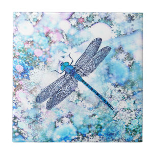 Azulejo Hermosa libélula azul