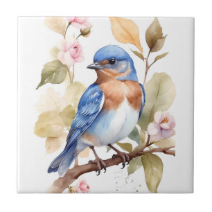 Azulejo Hermosa pintura de color azul