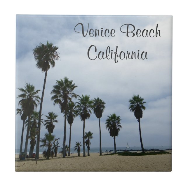 Azulejo ¡Hermosa Playa de Venecia! (Frente)