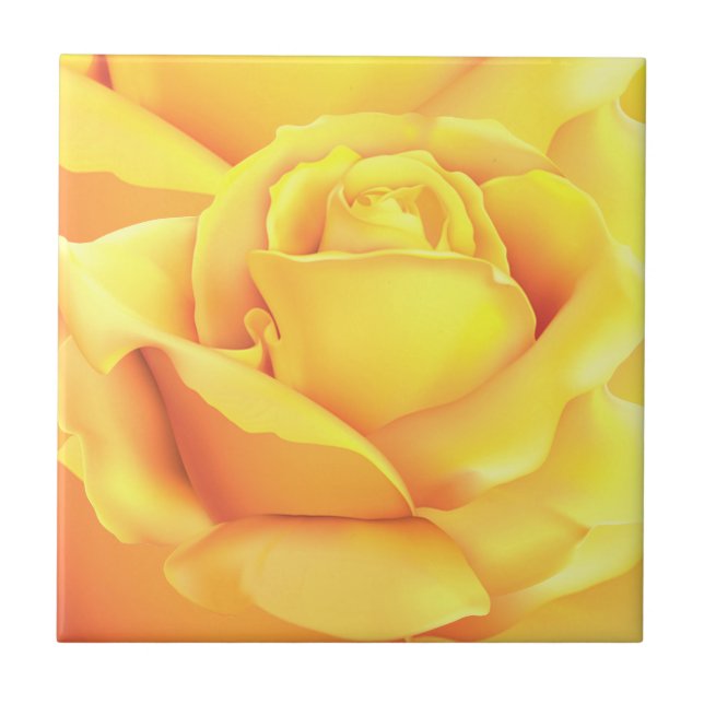 Azulejo Hermosa rosa amarilla (Frente)