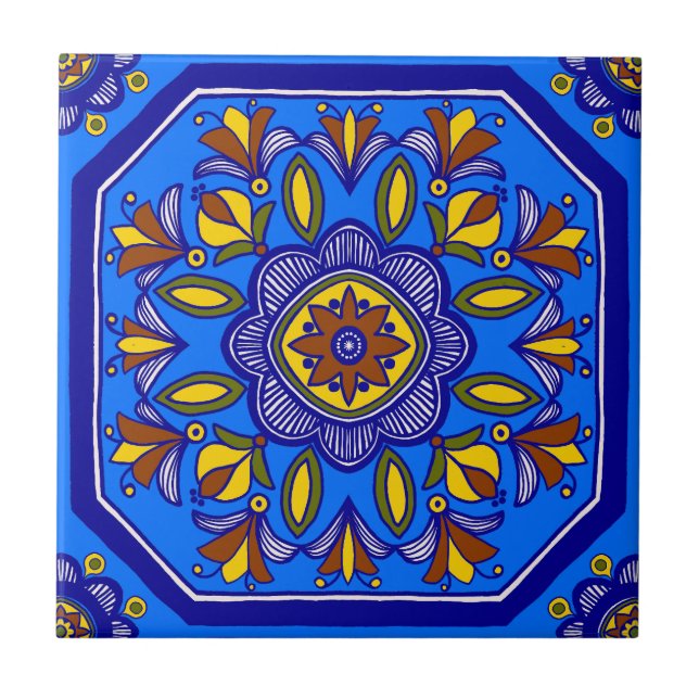 Azulejo Hermosa tela italiana Boho (Frente)