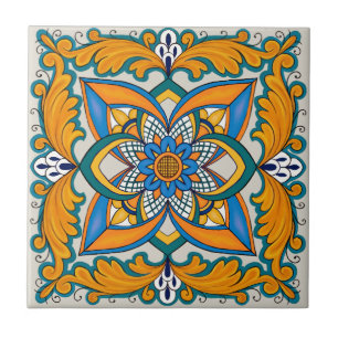 Azulejo Hermosa tela italiana Boho