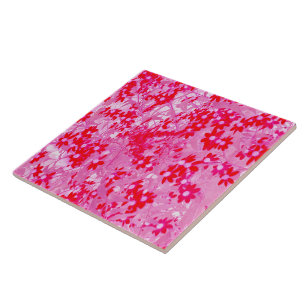 Azulejo Hermosas Flores Rojas