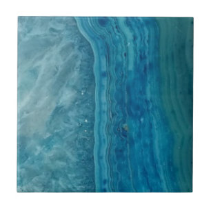 Azulejo Hermoso Agate Azul Moderno