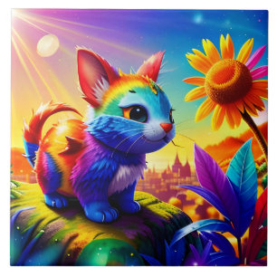 Azulejo Hermoso animal tres