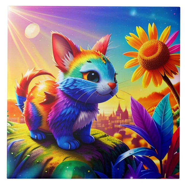 Azulejo Hermoso animal tres (Frente)