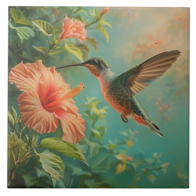 Azulejo Hermoso colibrí (Frente)