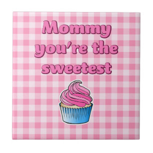 Azulejo Hermoso Cupcake Rosa