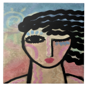 Azulejo Hermoso día de pintura digital abstracta