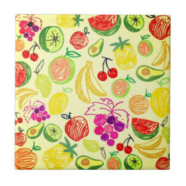 Azulejo Hermoso diseño acuarela South Fruit