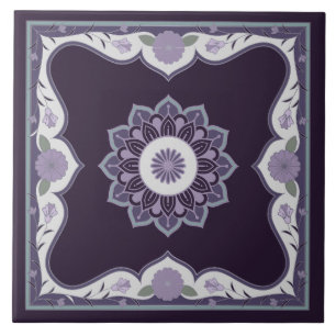 Azulejo Hermoso diseño de desplazamiento de mandala