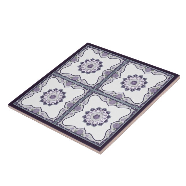 Azulejo Hermoso diseño de desplazamiento de mandala (Lado)